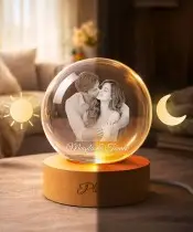 3D Crystal Ball Valentine's Day Wedding Gift with Your Photo Together