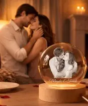 3D-Kristallkugel – Valentinstags- und Hochzeitsgeschenk mit Ihrem gemeinsamen Foto