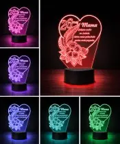 3D Plexido LED Lamp Mother's Day Gift