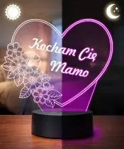 Lampka LED 3D Plexido Prezent na Dzień Matki Kocham Cię