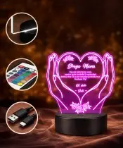3D Plexido LED Lamp Gift for Mom Mother's Day