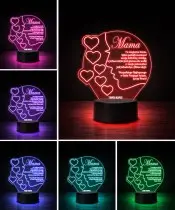 3D Plexido LED Lamp A Gift for Mom on Mother's Day