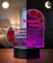 Mother's Day Gift Heart LED Lamp Plexido with Print