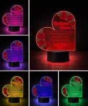 Mother's Day Gift Heart LED Lamp Plexido with Print