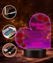 Mother's Day Gift Heart LED Lamp Plexido with Print