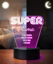 Lampka LED 3D Plexido Prezent na Dzień Matki Super Mama