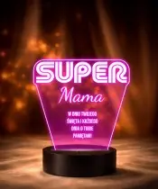 3D-Plexido-LED-Lampe Super Mama Muttertagsgeschenk