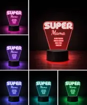 Lampka LED 3D Plexido Prezent na Dzień Matki Super Mama