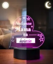 3D Plexido LED Lamp Gift for Mom The Best Mom