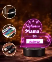 3D-Plexido-LED-Lampe, Geschenk für Mama, beste Mama