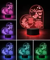 3D Plexido LED Lamp Gift for Mom