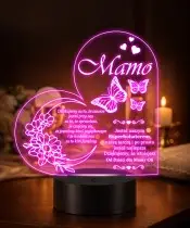 3D-Plexido-LED-Lampe, Geschenk für Mama