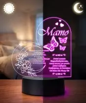 3D-Plexido-LED-Lampe, Geschenk für Mama
