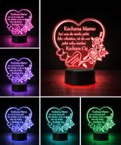 Lampka LED 3D Plexido Prezent na Dzień Matki Serce