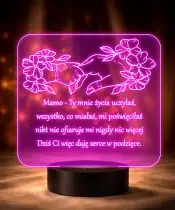 3D Plexido LED Lamp Mother's Day Gift Wishes