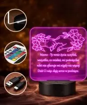 3D Plexido LED Lamp Mother's Day Gift Wishes