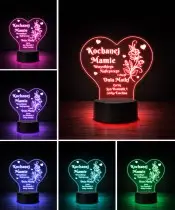 Mother's Day Gift for Mom 3D Plexido Heart LED Lamp