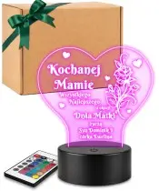 Mother's Day Gift for Mom 3D Plexido Heart LED Lamp
