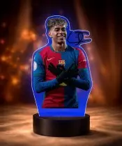 3D Plexido LED Lamp with UV Print Lamine Yamal FC Barcelona