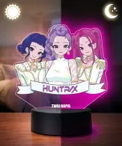 Lampka LED 3D K-pop Huntrix Rumi Mira Zoey