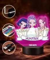 3D K-Pop Huntrix Rumi Mira Zoey LED-Lampe