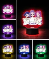 Lampka LED 3D K-pop Huntrix Rumi Mira Zoey