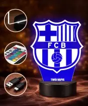 Lampka LED 3D Plexido FC Barcelona