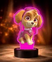 3D-Plexido-LED-Lampe mit Paw Patrol Skye Bajka-Aufdruck
