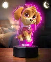 Lampka LED 3D Plexido z Nadrukiem Psi Patrol Skye Bajka
