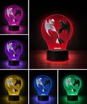 How to Train Your Dragon Toothless and Fury 3D Plexido LED Lamp