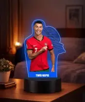 Lampka LED 3D Plexido z Nadrukiem Piłkarz Cristiano Ronaldo