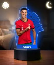3D Plexido LED Lamp with Print of Footballer Cristiano Ronaldo