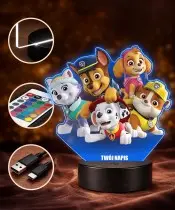 copy of 3D LED Lamp Plexido with UV Print Paw Patrol Chase