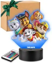 copy of 3D LED Lamp Plexido with UV Print Paw Patrol Chase