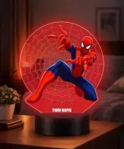 copy of 3D-Plexido-LED-Lampe mit Spiderman-Aufdruck