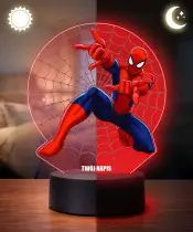 copy of 3D-Plexido-LED-Lampe mit Spiderman-Aufdruck