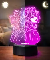 K-Pop Dämonenjäger Rumi Mira Zoey 3D-LED-Lampe