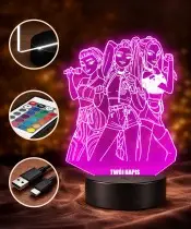 K-pop Demon Hunters Rumi Mira Zoey 3D LED Lamp