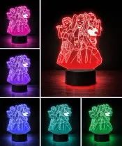 Lampka LED 3D Huntrix  K-pop Łowczynie Demonów Rumi Mira Zoey