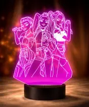 Lampka LED 3D Huntrix  K-pop Łowczynie Demonów Rumi Mira Zoey