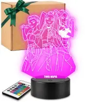 Lampka LED 3D Huntrix  K-pop Łowczynie Demonów Rumi Mira Zoey
