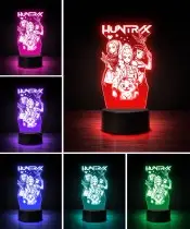 Lampka LED 3D K-popowe Łowczynie Demonów Huntrix Rumi Mira Zoey