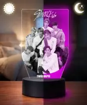 Lampka LED 3D Plexido Prezent dla Fana K-Pop Zespół Stray Kids