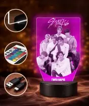 3D-Plexido-LED-Lampe. Ein Geschenk für einen Fan der K-Pop-Band Stray Kids
