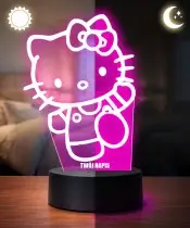 3D-Plexido-LED-Lampe Hello Kitty Kitten