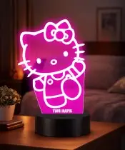 Lampka LED 3D Plexido Hello Kitty Kotek