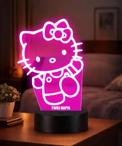 Lampka LED 3D Plexido Hello...