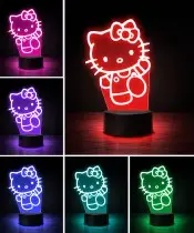 3D-Plexido-LED-Lampe Hello Kitty Kitten