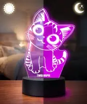 3D Plexido Kitty Pupil LED Lamp