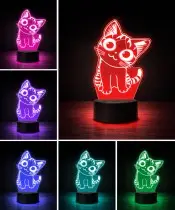 3D Plexido Kitty Pupil LED Lamp